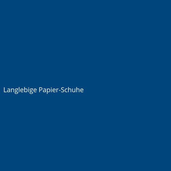 Langlebige Papier-Schuhe